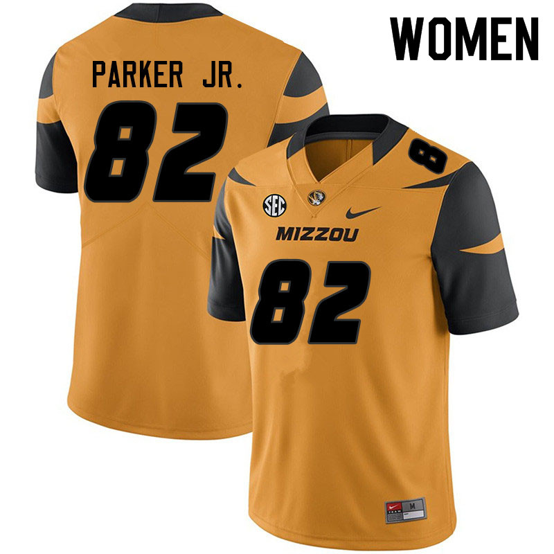 Women #82 Daniel Parker Jr. Missouri Tigers College Football Jerseys Sale-Yellow - Click Image to Close